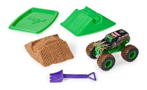 Imagen 2 de 4 de Monster Jam- Grave Digger- Monster Dirt Con Arena Kinetica
