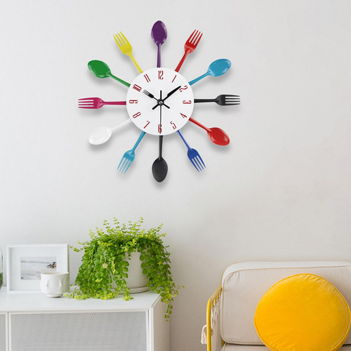 Reloj De Pared Moderno Reloj De Metal Multicolor