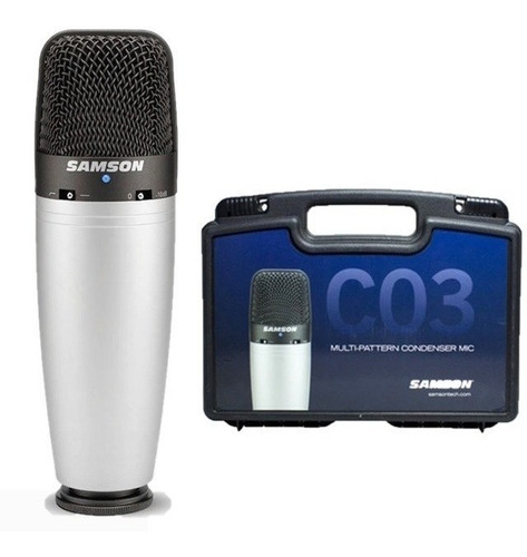 Microfono Samson Condenser Multi Patron Estuche Pipeta C03