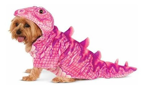 Dino Con Capucha De Color Rosa Para Mascotas, Pequeño.