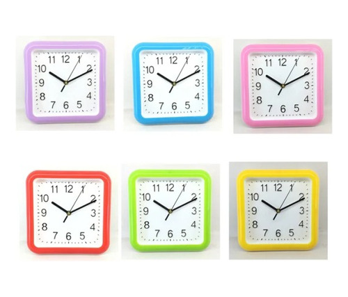 Reloj De Pared Decorativo Caja Plástica Diámetro 22 Cm