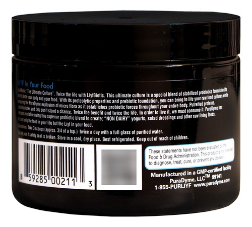 Puradyme Liyfbiotic Probiotic Digestion And Dietary Suplemen