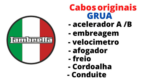 Cabo De Velocímetro (antigo) Lambreta - Li - Marca Grua