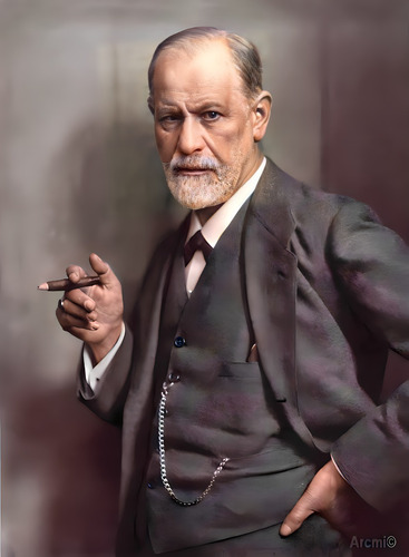 #49 Sigmund Freud Poster Vinilo Autoadhesivo 100x60m