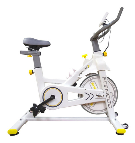 Bicicleta fija Kingsman Fitness Sport Spinning color blanco