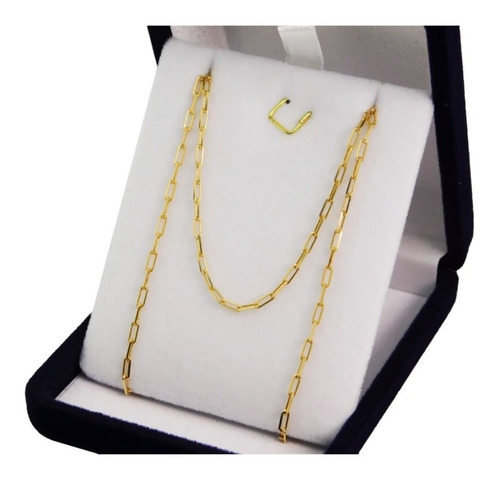 Imagen 2 de 3 de Cadena De Plata Hombre Mujer Color Oro Forcet 40/50/60/70cm