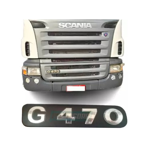 Emblema Letreiro G470 Cromado Para Scania Serie 5 2010 Em Di