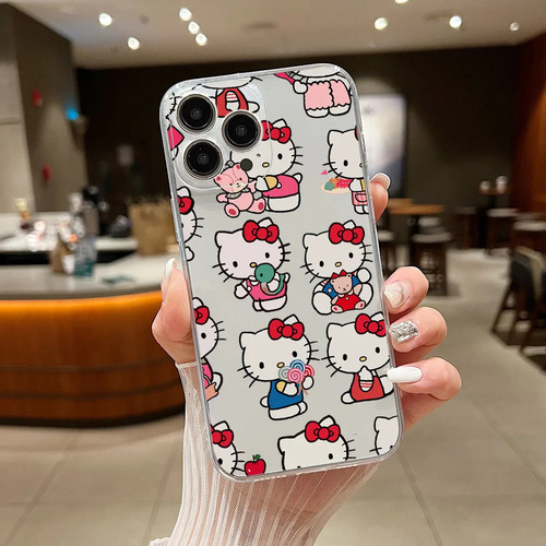 Funda De Teléfono Sanrio Hello Kitty Para iPhone 15 14 13 12