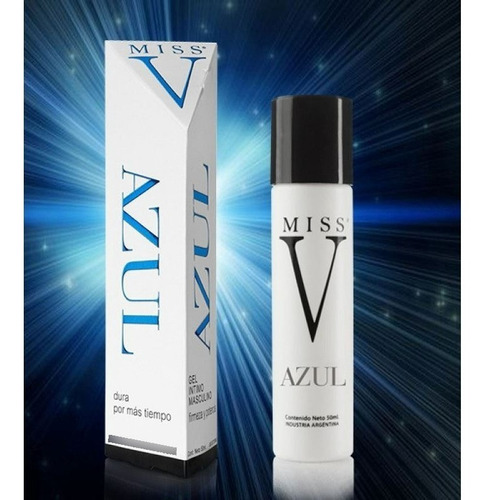 Imagen 3 de 5 de Gel Lubricante Intimo Miss V Azul Hombre 50 Ml