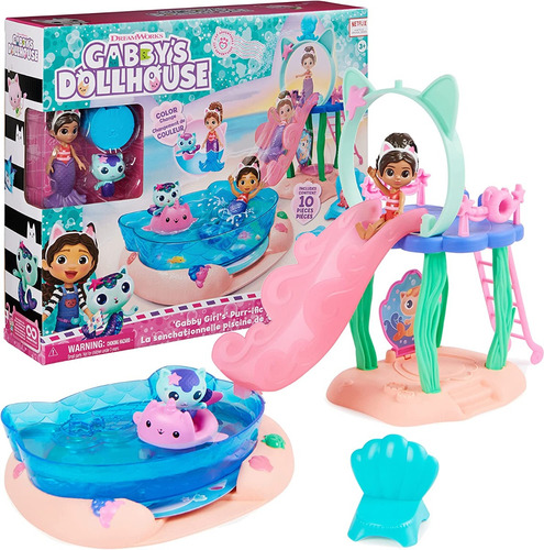 Set De Juego De Piscina Casa Muñeca De Gabbys