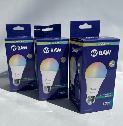 Imagen 5 de 8 de Lámpara Led Wifi E27 10w Rgbw Smart Life Pack X3