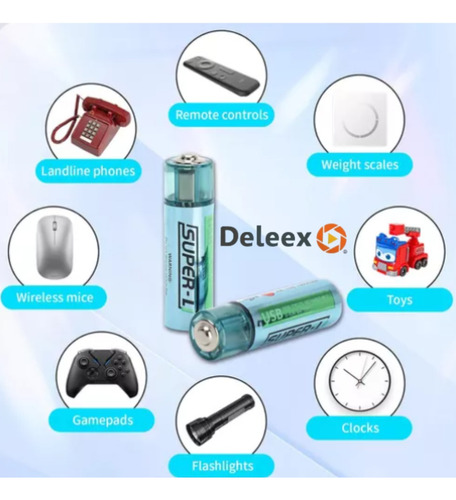 Pila Deleex Aa 1.5v Usb Cilíndrica - 1 Unidad