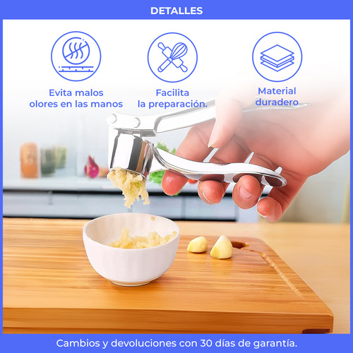 Pack X 5 Picador Prensador Triturador Ajos Aluminio Cocina