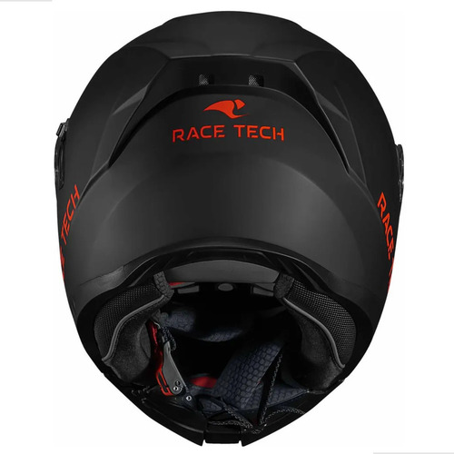 Capacete Race Tech Articulado Preto Fosco Oculos Interno Masculino Feminino 60