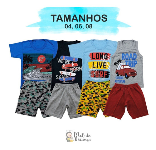 Roupa Infantil Kit 3 Conjunto Menino Masculino Atacado