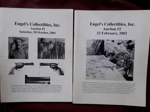 Engel's Collectibles Auction Catalogo Armas 2001 2002 C/u