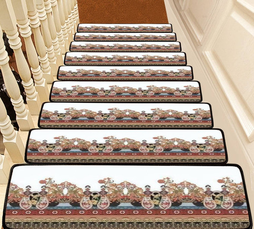 Stair Treads Carpet Floral Paisley Border Figital Shirt