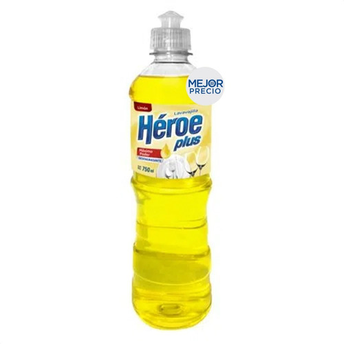 Imagen 1 de 5 de Detergente Lavavajillas Heroe Plus Limon - Mejor Precio