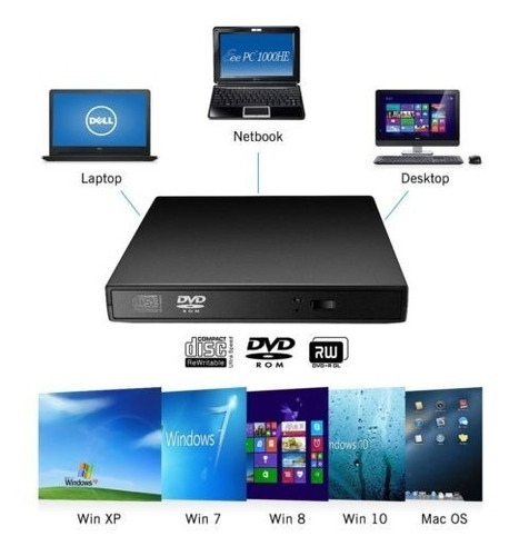Imagen 4 de 5 de Externa Usb 2,0 Escritor Quemador Lector Reproductor Para La