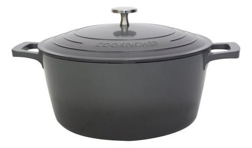 Caçarola 20cm Com Tampa Cook E Chef Antiaderente Mimo Style Cor Cinza