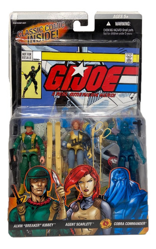 3 Pack G.i.joe A Real American Hero Alvin / Scarlet / Cobra