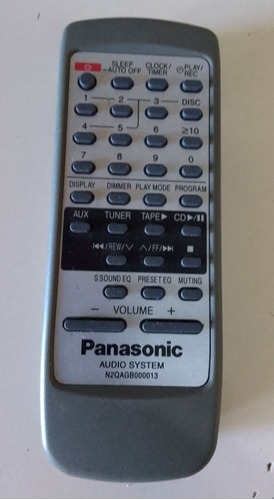 Control Remoto: Equipo De Sonido Panasonic.