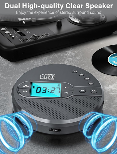 Reproductor De Cd Discoman Recargable De 2000 Mah: Reproduct