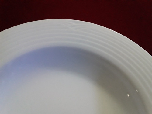 Juego 6 Platos Hondos Porcelana Norikate Blanco Artico Blanco