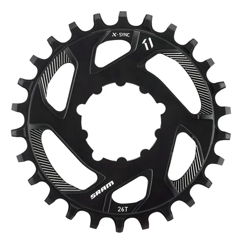 Corona de aluminio negro Sram XX1/x01 1x11 26t 0 mm de montaje directo