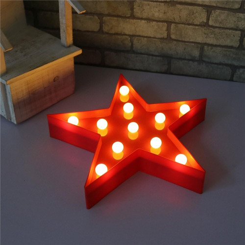 Pooqla Marquesina Con Luz Led En Forma De Estrella, Carpa Il