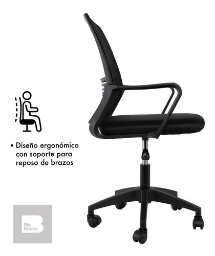 Imagen 7 de 9 de Silla Oficina Ergonómica Apoya Cabezas Brazos Ergonómica