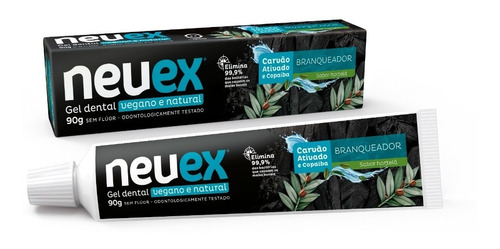 Pasta De Dente Vegano E Natural Carvão Ativado Neuex 90g