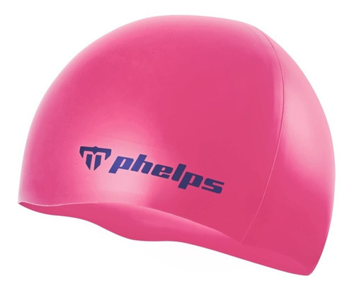 Touca De Natação Adulto De Silicone Phelps Classic Cor Rosa