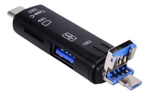 Lector Tarjetas 5 En 1 Usb Tipo C Micro Usb Tf Sd Adaptador