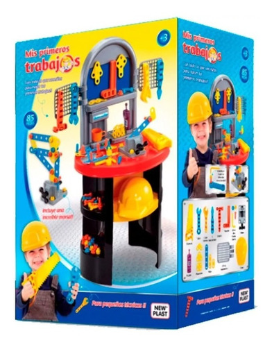 Imagen 6 de 10 de Mesa Herramienta Trabajo Taller Infantil Didactico New Plast