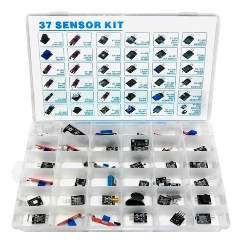 Kit De 37 Sensores Compatibles Con Arduino + Organizador