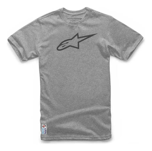 Jm Remera Alpinestars Oficial Ageless 2 Negra Blanca Gris