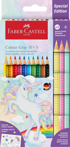 Colores Acuarelables Colour Grip Unicornio 13x Faber Castell