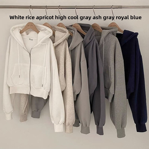 Sudadera Con Capucha Y Cremallera Con Forro Polar Para Mujer, Ajustada Y Cálida
