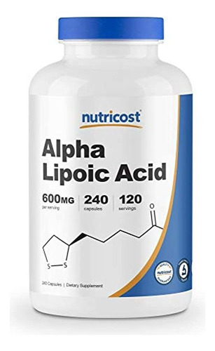 Suplemento Unidad Alpha Lipoic Acid, 0.02 Oz Por Porción,