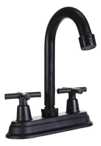 Llave Mezcladora Lavabo 4´ Acero Inoxidable Lavamanos Baño Color Negro