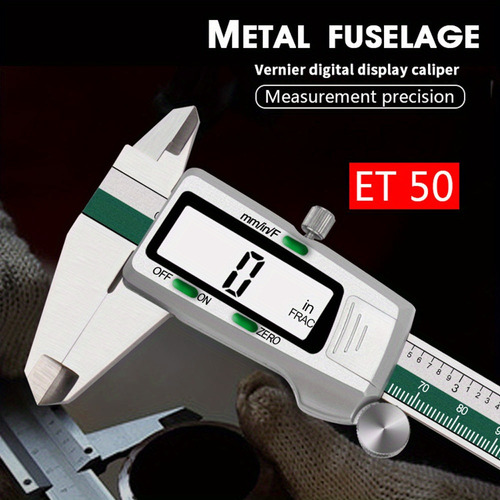 Calibre Digital Com Tela Lcd, Aço Inoxidável, Desligamento A