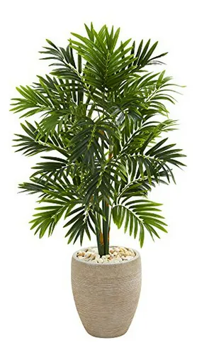 Palmera Areca Artificial 4ft En Maceta Color Arena - Nearly