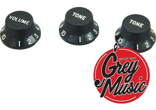 Imagen 1 de 3 de Dimarzio Dm2111bk Set De Perillas Tipo Stratocaster
