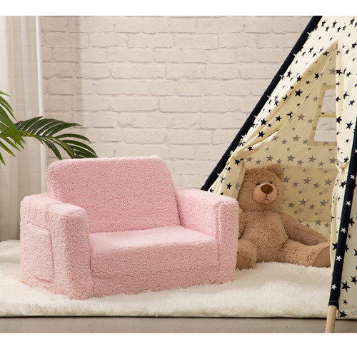 Alimorden Sofá Convertible 2 En 1 De Sherpa Para Niños