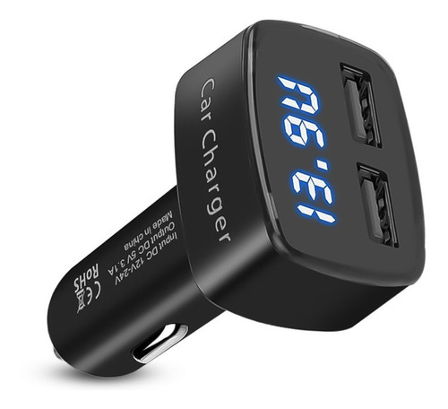 Medidor Voltaje Bateria Carro Tester Cargador Usb Vehicular