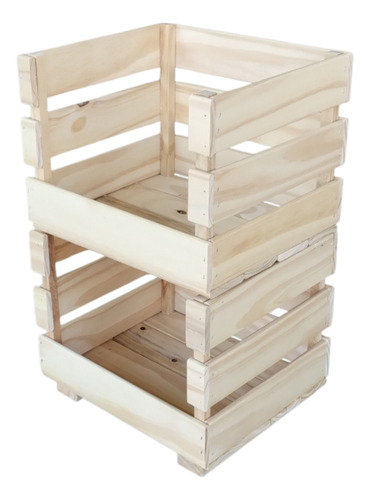 Cajón Verdulero Organizador X2 Niveles Natural
