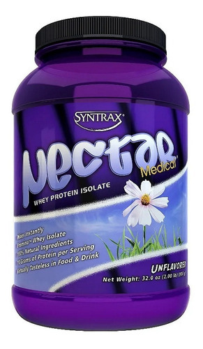 Nectar Medical Unflavored Whey Protein Isolado 907g Syntrax