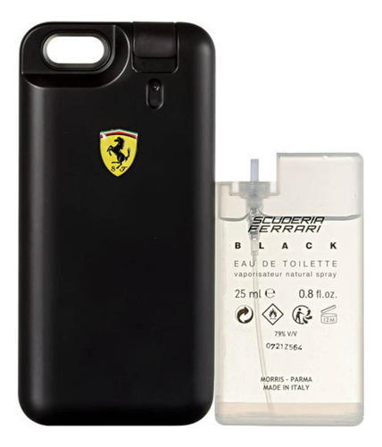 Funda para iPhone Scuderia Ferrari Black Edt de 25 ml con recambio, color azul