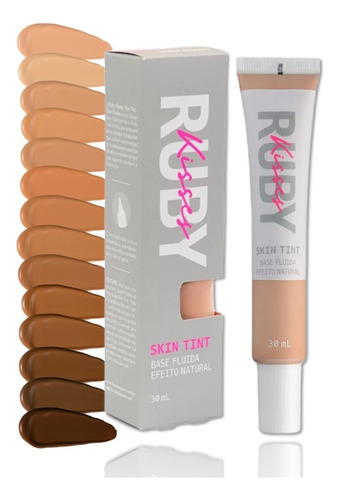 Skin Tint Base Líquida Fluída Matte Da Ruby Kisses Rk